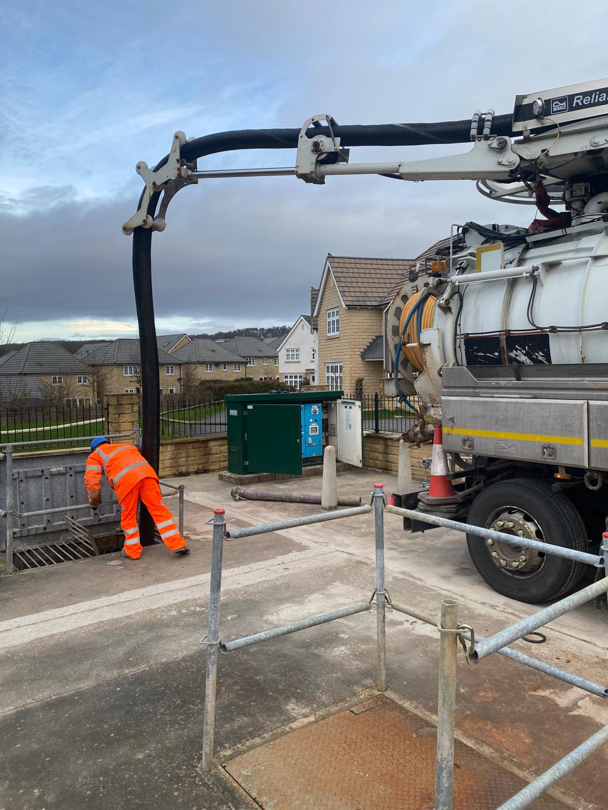 WasteClean jet-vac team working safely on site