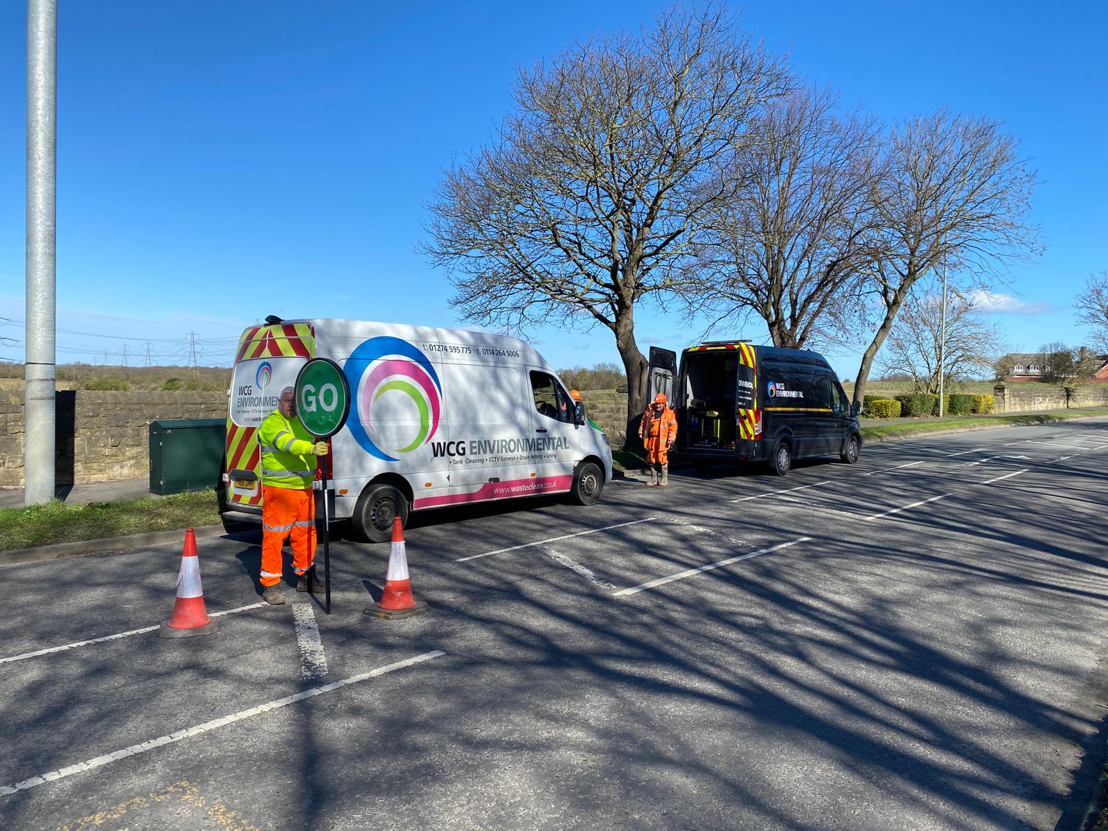 WasteClean teams carrying out managed roadside drainage work
